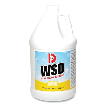 BIG D Water-Soluble Deodorant, Lemon Scent, 1 gallon Bottles, PK4 161800